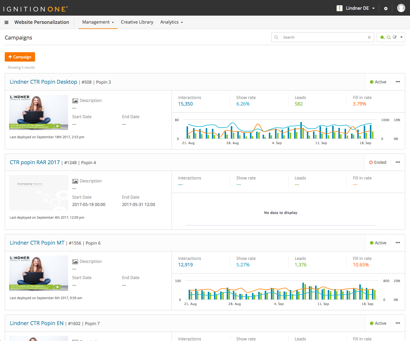 IgnitionOne - Website Personalization and Search